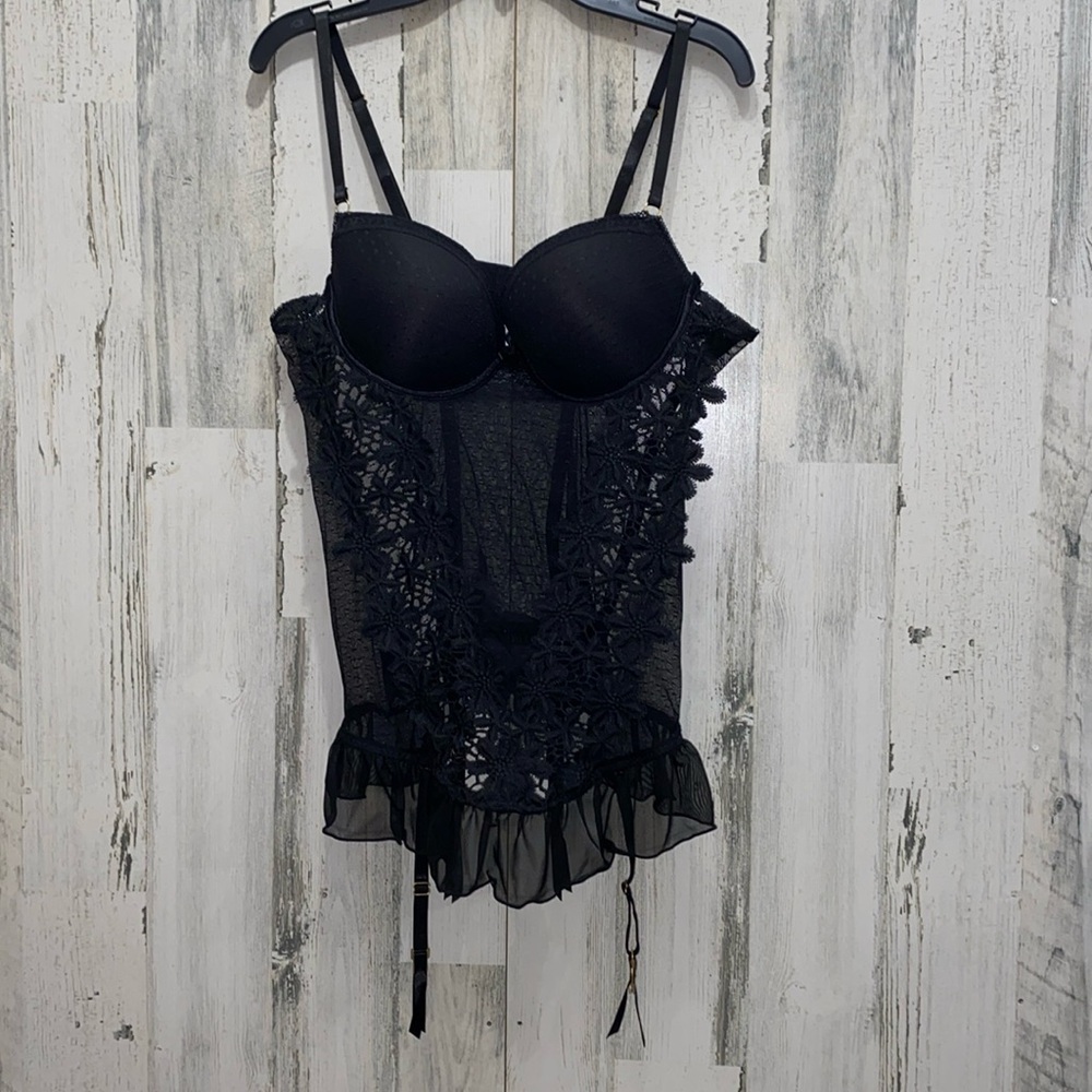 0716 Black Lingerie Top